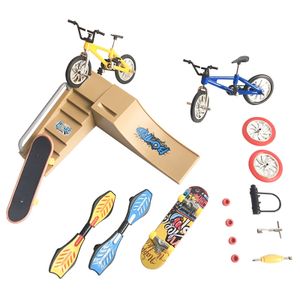 9 Stk/Set Mini Finger Skateboard Fahrrad Set Simulation Fingerspielzeug Roller Fingerboards Vitalitäts Tafel