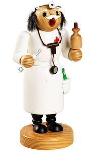 Räuchermännchen  Räucherfigur Räuchermann Arzt mit Spritze / Impfarzt 22 cm