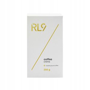 1 Stück RL9 Gerösteter Gemahlener Kaffee Crema 100% Arabica, (1 x 250g), Premium Extra langsam geröstet (Crema), Vollmundiger aromatischer Geschmack,  Robert Lewandowski