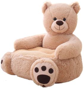 Kinder Plüsch Sofa Sitz Kinderstuhl Komfort Sessel Tier Sofa Sitz(Bear)