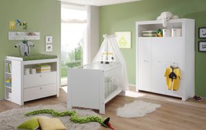 trendteam Babyzimmer Wandboard Olivia/Julie Weiß Melamin 75 x 20 x 15 cm