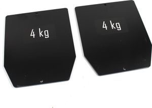 Vymeniteľné telesné dosky oceľové dosky v čiernej farbe 2 x 4 kg pre záťažovú vestu
