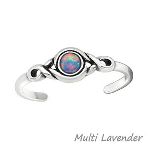Zehenring Silber 925: Zehring mit Opal Multi Lavender