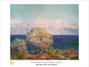 Claude Monet Poster Kunstdruck - Cap D'antibes, Mistral (60 x 80 cm)