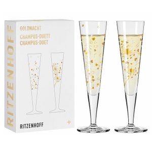 Goldnacht Champagnerglas-Set F24 Von Ana Vasconcelos
