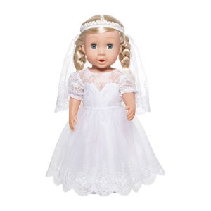 Heless puppenkleidung Brautkleid Mädchen 28-35 cm weiß 3-teilig