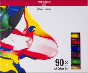 Amsterdam General Selection Zestaw farb akrylowych 90 x 20 ml