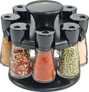 KÜCHENPROFI Gewürzkarussell Rondo 8 Gläser schwarz