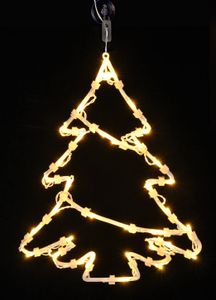 LED Weihnachts Fenster Silhouette XXL - Motiv: Weihnachtsbaum