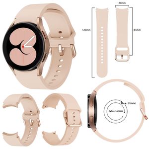 Für Samsung Galaxy Watch 4 44mm Uhr Kunststoff / Silikon Armband Ersatz Arm Band Rosa