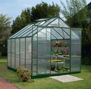 Skleník Vitavia Uranus 8300 polykarbonát 6 mm 257 x 321 cm zelený