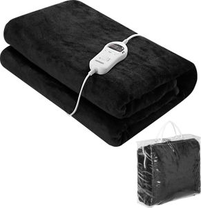 MONZANA® Heizdecke 180x130cm 10 Heizstufen Timer Abschaltautomatik Wärmeunterbett Wärmedecke Kuscheldecke Bett Anthrazit