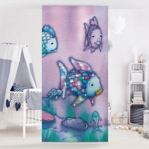 Raumteiler Kinderzimmer - Der Regenbogenfisch - Unterwasserparadies 250x120cm, Aufhängung:inkl. transparenter Halterung