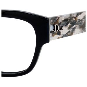 Dior Women's Cd3252 Black / Grey Tweed Frame Plastic Eyeglasses, 51mm