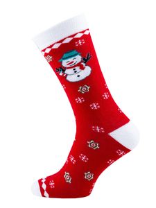 Skarpety świąteczne Star Socks Snowman czerwone rozmiar 39-42