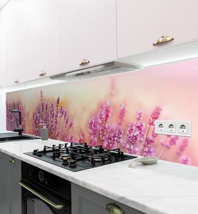 Küchenrückwand rosa Blüten selbstklebend, groesse_krw:120 x 60cm