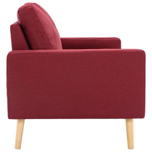 【Möbel Design ❀】 2-Sitzer-Sofa Weinrot Stoff, Wohnlandschaft-Sofa, Couch, Relaxsofa Moderne