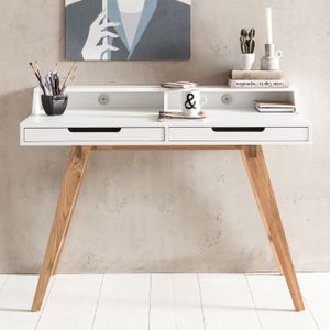 Schreibtisch SKANDI 110 x 85 x 60 cm MDF-Holz skandinavisch