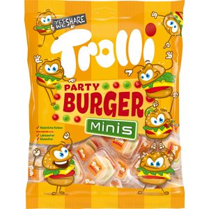 Trolli Party Burger Minis z pianki cukrowej i gum owocowych 170g