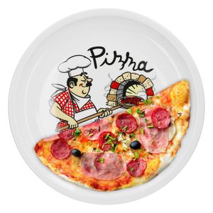 Van Well Pizzateller Küchenchef Porzellan Pizza Pasta 30,5 cm