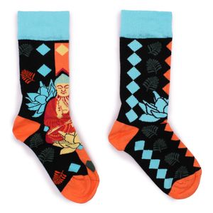 Socken aus Bambus - Lotusblüte blauer Buddha Lotus S/M EU 36-40