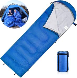 Outdoor-Schlafsack - 210 cm Schlafsack, 5°C, kompakter Outdoor-Schlafsack für Camping, Wandern und Bergsteigen