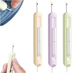 2 in 1 Automatischer Nadeleinfädler mit Nahtlöser,3er Pack Nähzubehör,Nadel Fadeneinfädler Nähen Einfädelhilfe