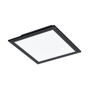 EGLO LED Panel Salobrena 1, quadratische Deckenlampe, Deckenleuchte aus Kunststoff in Weiß und Metall in Schwarz, Lampe, neutralweiß, 30x30 cm