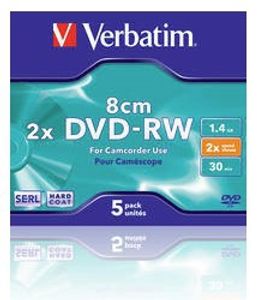 Verbatim DVD-RW8cm30Min/1,46GB/2xJewelcase (5Disc)