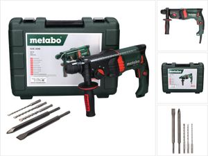 Metabo KHE 2645 Kombihammer 850 W 2,9 J SDS plus + 5 tlg. Bohrer Meißel Set + Koffer Metabo KHE 2645 Kombihammer 850 W 2,9 J SDS plus + 5 tlg. Bohrer Meißel Set + Koffer