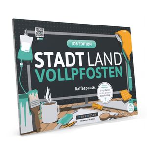 Stadt Land Vollpfosten® Job Edition – "Kaffeepause." | A4 Spielblock