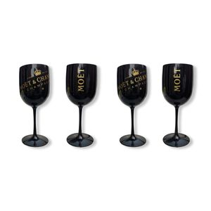 Moët & Chandon 4x Champagnergläser Champagner Gläser Set in Schwarz