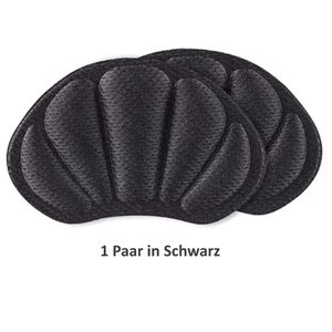4 Paar Fersenpolster Anti-Slip Fersenhalter Fersenschutz Schuh Polster Fersenkissen Muschel Schwarz
