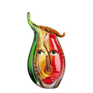 Casablanca by Gilde  Glasart Design-Vase Musetto  durchgefärbt, handgearbeitet H. 31 cm,39997