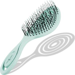 Chiara Ambra Bio Haarbürste, Bürste ohne Ziepen, Entwirrbürste geeignet für Locken & lange Haare von Damen, Herren & Kinder, Kopfhaut Massagebürste,