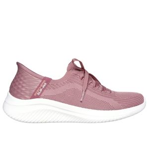 Skechers Slip-Ins-Ultra Flex 3.0, Damen Strick Sneakers, Sportschuhe in mauve, Air Cooled Memory Foam-Fußbett, anziehen ohne Hände zu gebrauchen