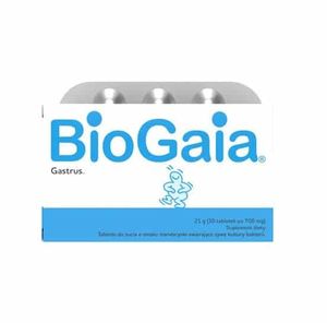 BioGaia Gastrus - Probiotische Tabletten mit Mandarinengeschmack und Milchsäurebakterien - Probiotikum zum Kauen - 30 Tabletten