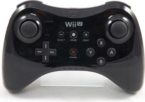 Nintendo 2310866, Gamepad, Nintendo Wii U, Tlačítko napájení, Tlačítko domů, Tlačítko Vybrat, Tlačítko Start, Bezdrátový, RF, Černá