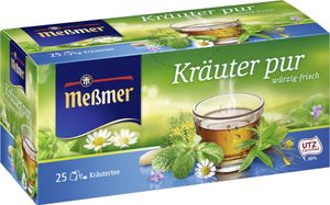 Meßmer Kräutertee Kräuter pur würzig frischer Genuss 25 Teebeutel