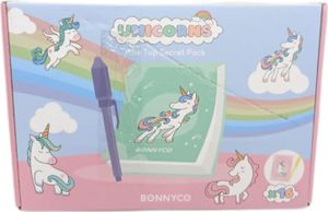 BONNYCO Einhorn Tintenstift Notizbuch Set Kreativ Schreibset Spruch Geschenk