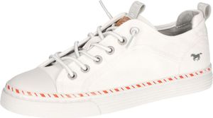 Mustang damskie sznurowane buty materiałowe z gumową podeszwą antypoślizgową lekką 1376-308, Rozmiar:40 EU, Kolor:Biały