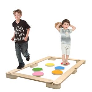 LARS360 Kinder Balancierbalken Balance Board aus Holz Balanciersteine
