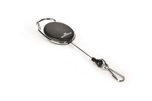 Durable BADGE REEL WITH SNAP HOOK, Namensschild mit Jojo, Schwarz, 1 Stück(e), Metall