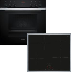 Siemens Einbau-Herd-Set, EI645CFB6E + HE213ABS4 + HZ538000, Einbau-Herd, Induktionskochfeld, Clip-Auszug EQ212IS21B