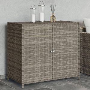 vidaXL Záhradná skrinka sivá 83x45x76 cm polyratan