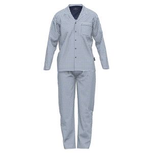 GÖTZBURG Herren Pyjama blau kariert Größe: 54