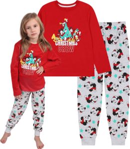 Mickey Maus und Freunde Disney Weihnachtspyjama für Kinder, rot-grau,  3-4 Jahre