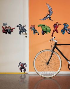Komar Wandtattoo - Avengers Action -   Größe: 100 x 70 cm (Breite x Höhe)