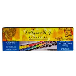 Sennelier  Aquarellfarbe - Set mit 24 halben Naepfchen N131606
