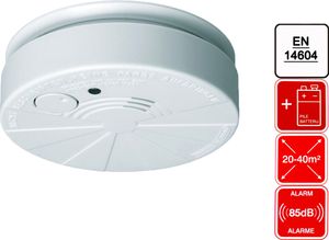 Optischer Rauchmelder, 85dB Alarm, EN14604 Optischer Rauchmelder, 85dB Alarm, EN14604